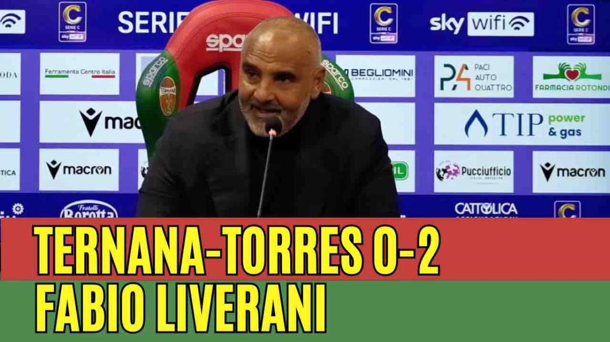 Fabio Liverani post Ternana-Torres 0-2 - Foto TernanaNews