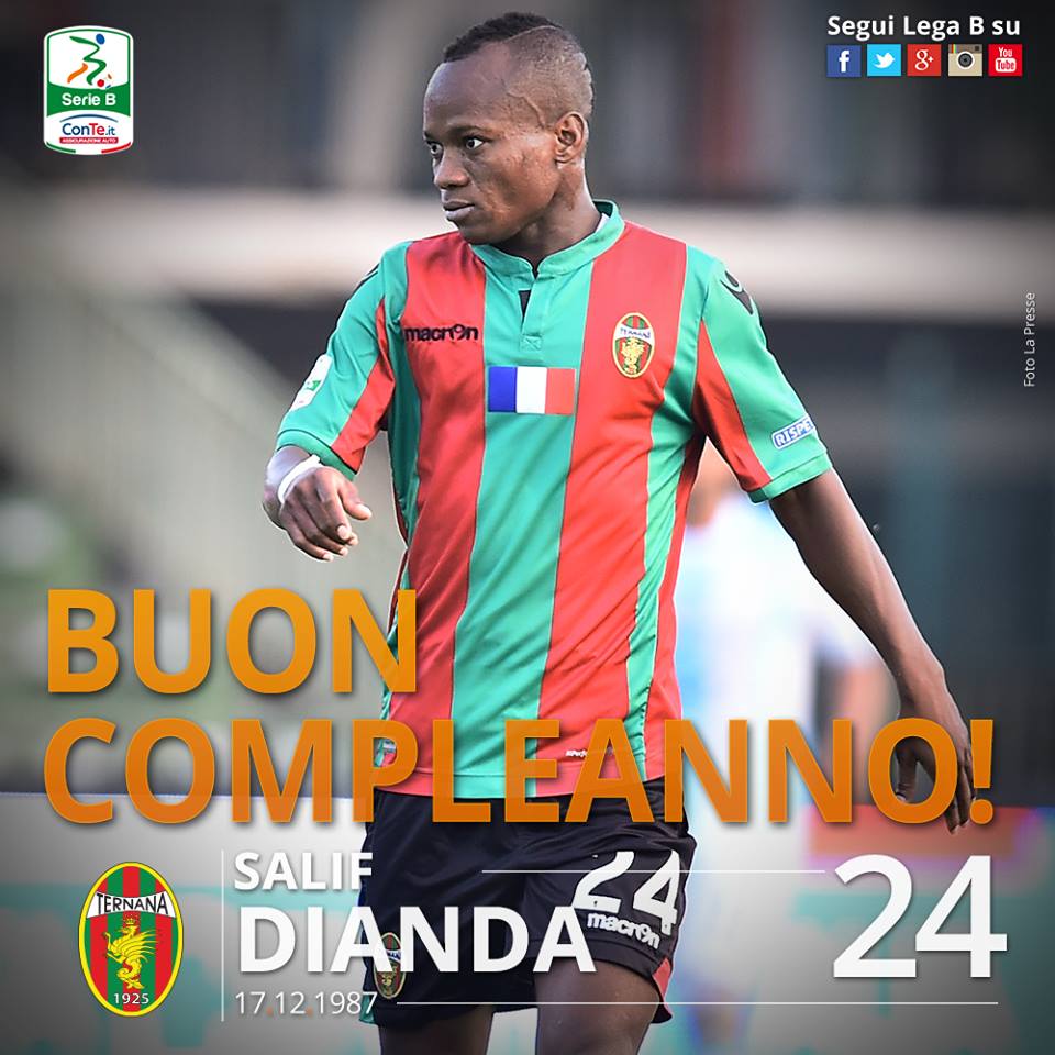 Anche la Lega di B fa gli auguri a Salif Dianda