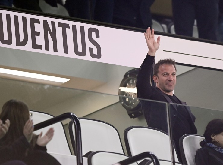 Alex Del Piero nella tribuna della Juventus - fonte Lapresse - ternananews.it