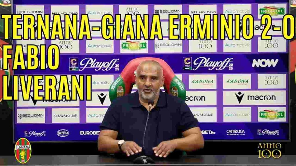 Ternana-Giana Erminio 2-0, guarda la conferenza stampa di Liverani