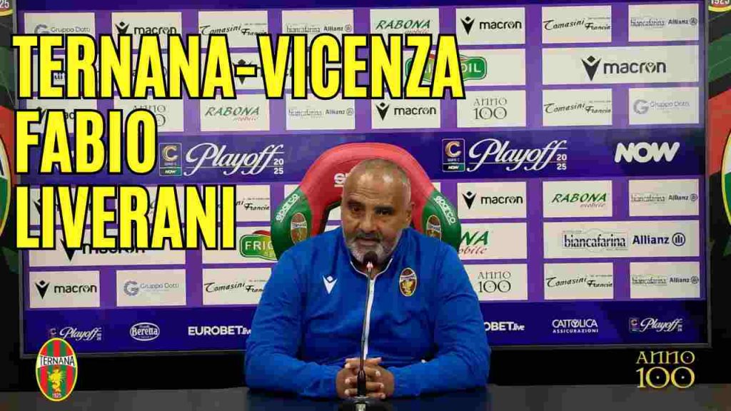 Ternana-Vicenza, guarda la conferenza stampa di Liverani