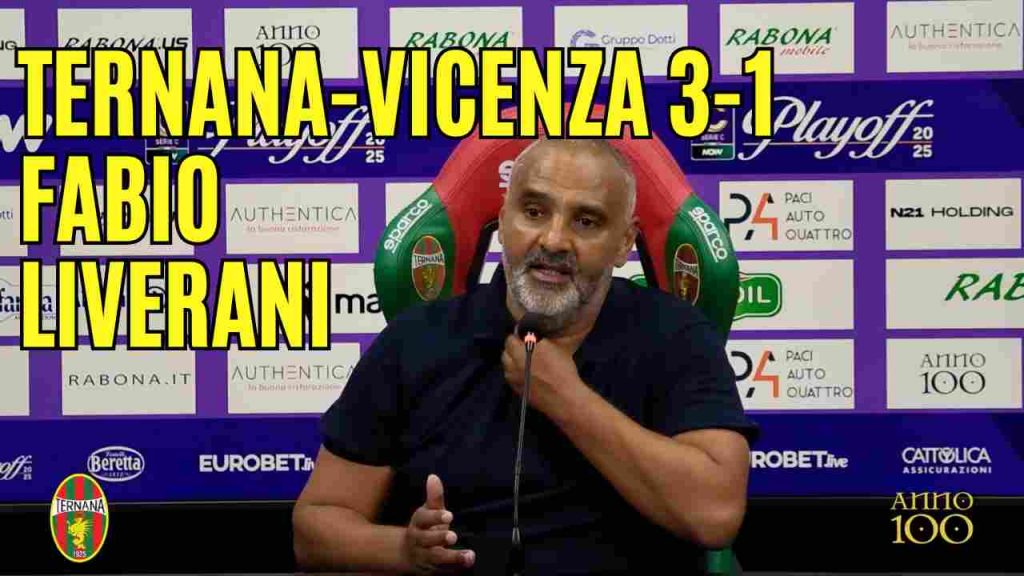 Ternana-Vicenza 3-1, guarda la conferenza stampa di Liverani