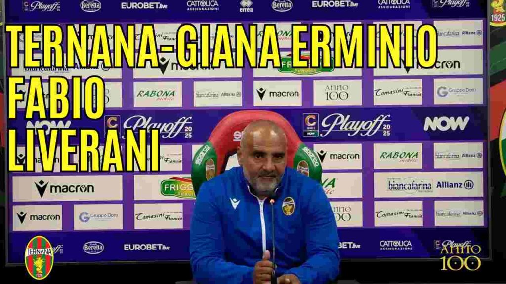 Ternana-Giana Erminio, guarda la conferenza stampa di Liverani