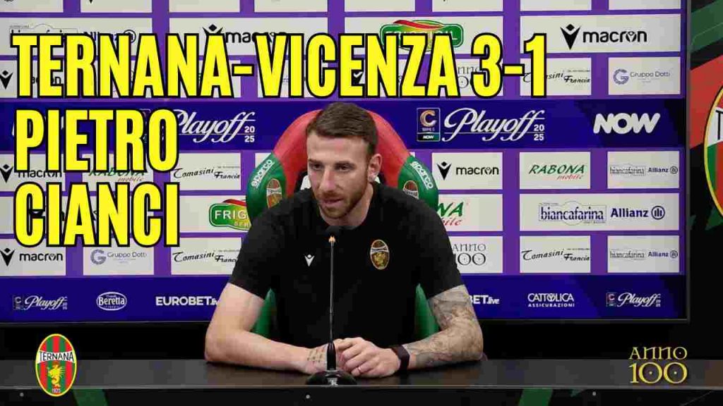 Ternana-Vicenza 3-1, guarda la conferenza stampa di Cianci