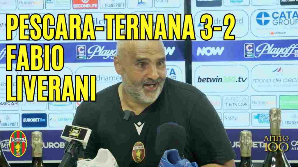 Pescara-Ternana 3-2, guarda la conferenza stampa di Liverani