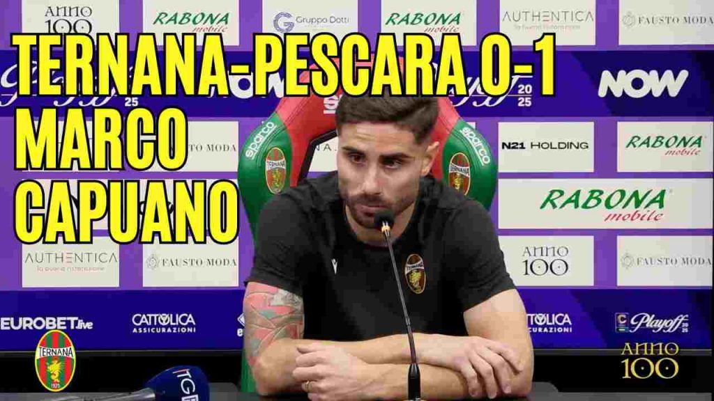 Ternana-Pescara 0-1, guarda la conferenza stampa di Capuano