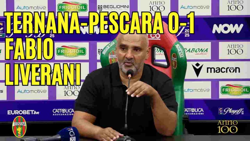 Ternana-Pescara 0-1, guarda la conferenza stampa di Liverani
