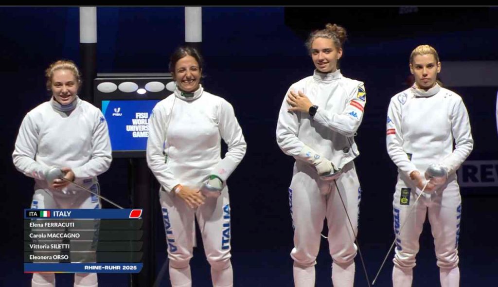 Universiade di Essen, Elena Ferracuti conquista l’argento con la Nazionale di spada
