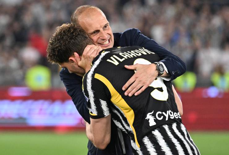 Vlahovic e Allegri