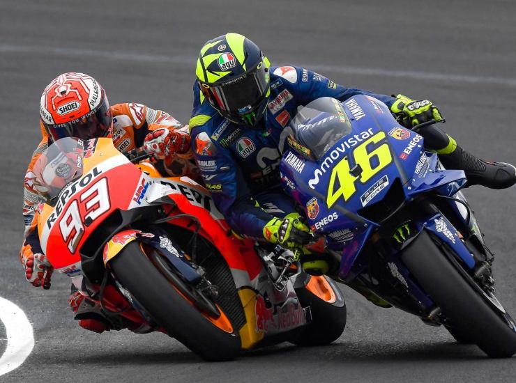 Marc Marquez e Valentino Rossi - fonte X - ternananews.it