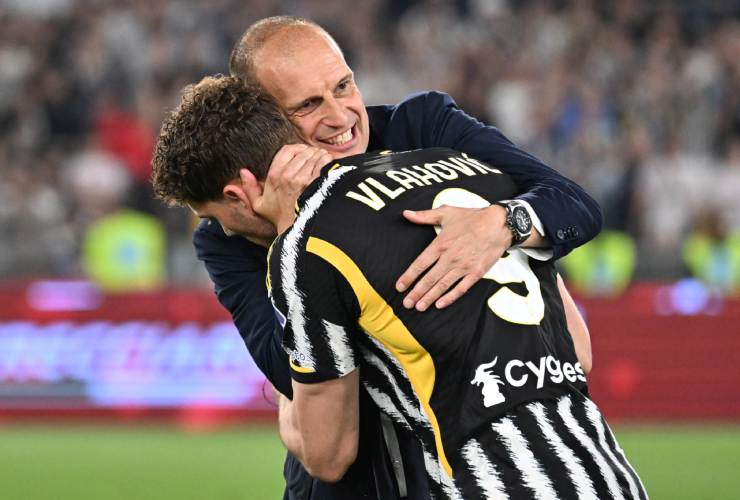 Allegri e Vlahovic