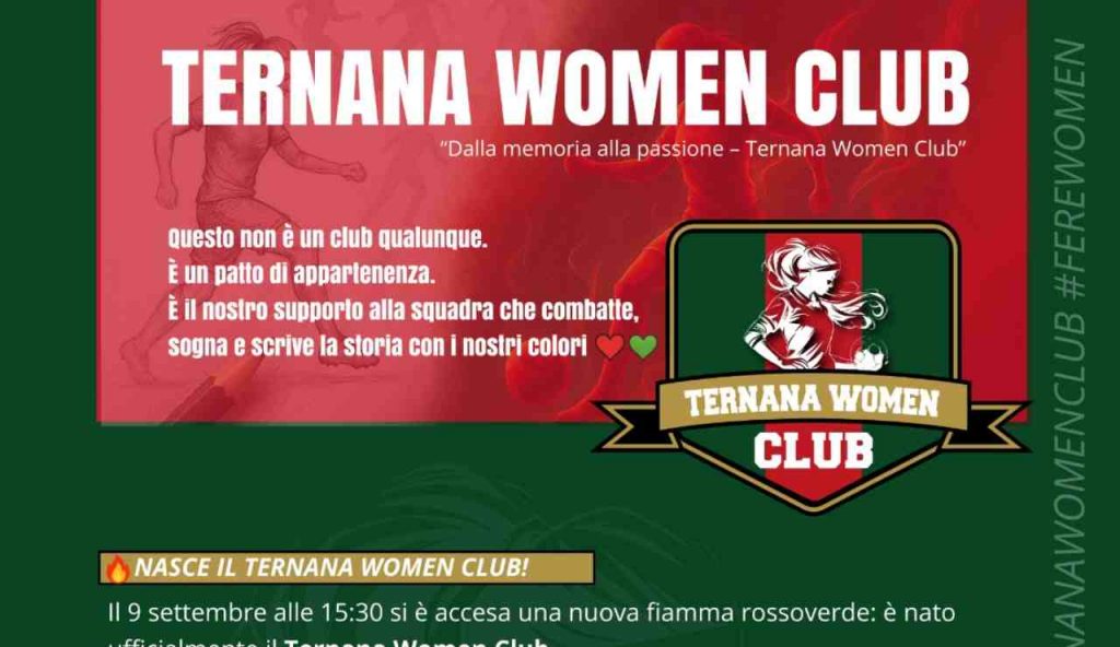 Nasce il Ternana Women Club: il 12 ottobre cena di presentazione al Centro Giovanile San Efebo