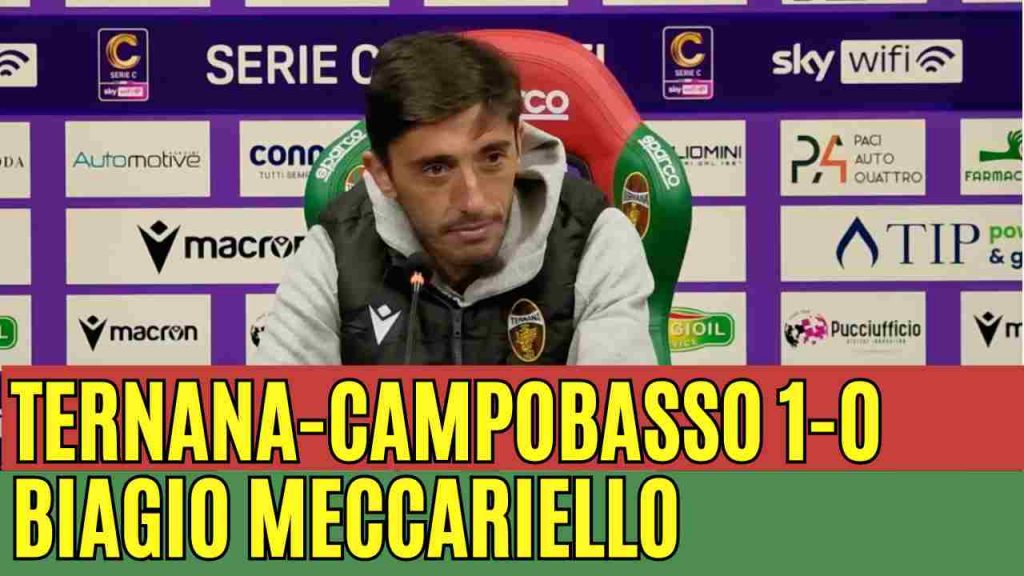 Coppa Italia, Ternana-Campobasso 1-0, la conferenza stampa di Biagio Meccariello | VIDEO