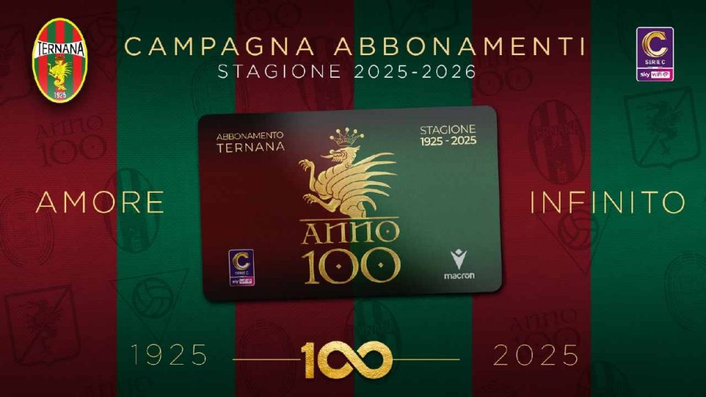 Ternana, al via la campagna abbonamenti 2025/26: prelazione per i vecchi abbonati