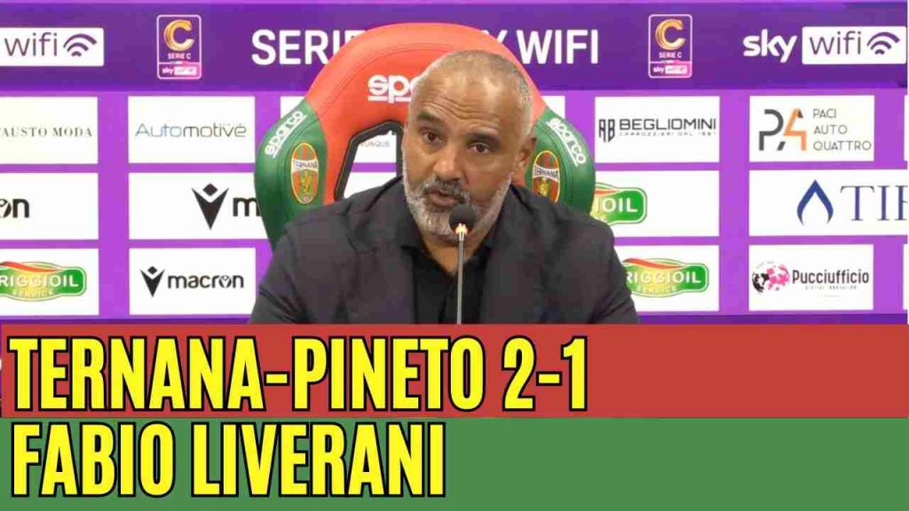 Ternana-Pianese 2-1, guarda la conferenza stampa di Fabio Liverani | VIDEO