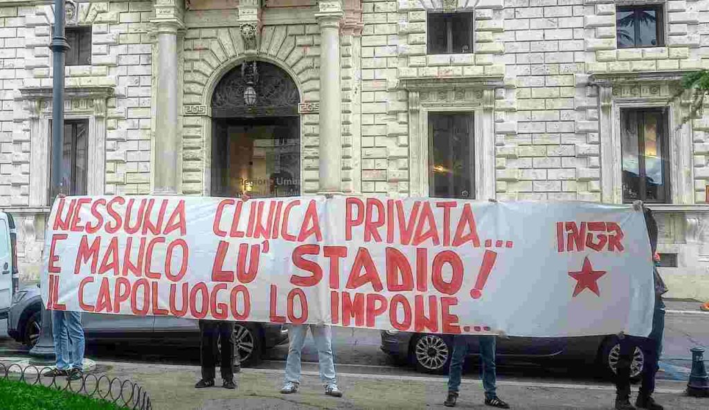 Progetto stadio-clinica, nuovo intervento degli Ingrifati a Perugia