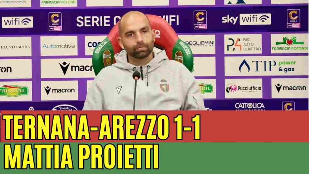 Ternana-Arezzo 1-1, guarda la conferenza stampa di Mattia Proietti | VIDEO
