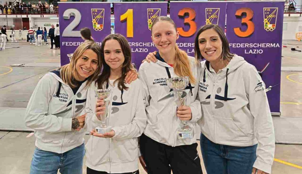Fioretto protagonista ad Ariccia: pioggia di podi per il Circolo Scherma Terni