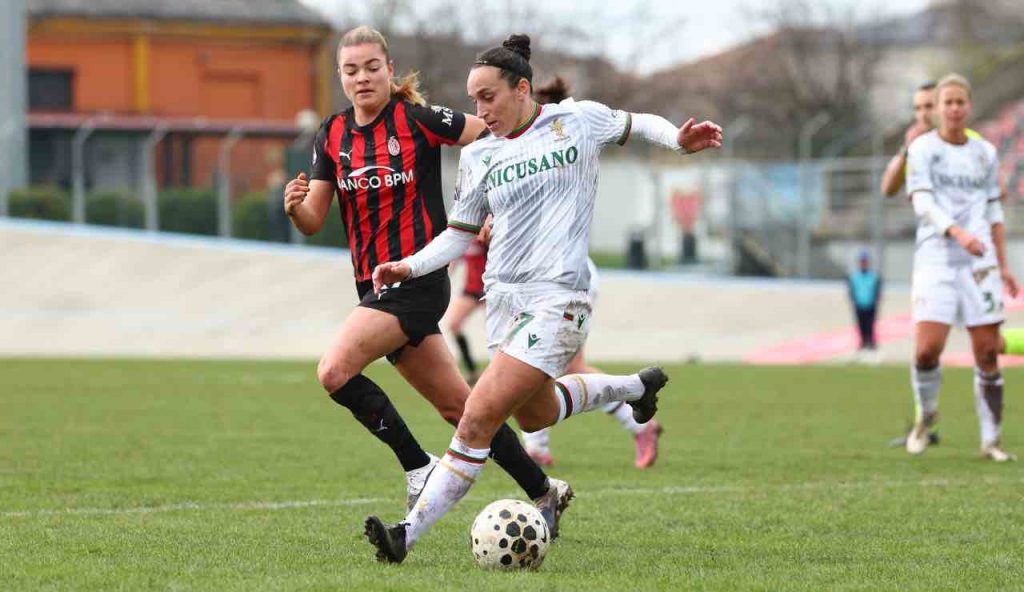 Ternana Women, stop a Fiorenzuola: il Milan chiude l’andata sul 3-0